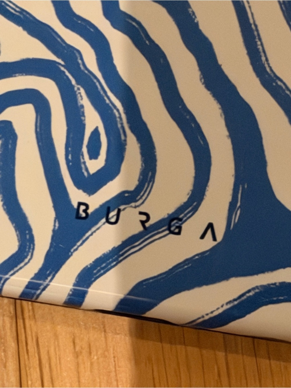 Blue & White Abstract Wave Pattern Phone Case by Rouga - Picture 2 of 2